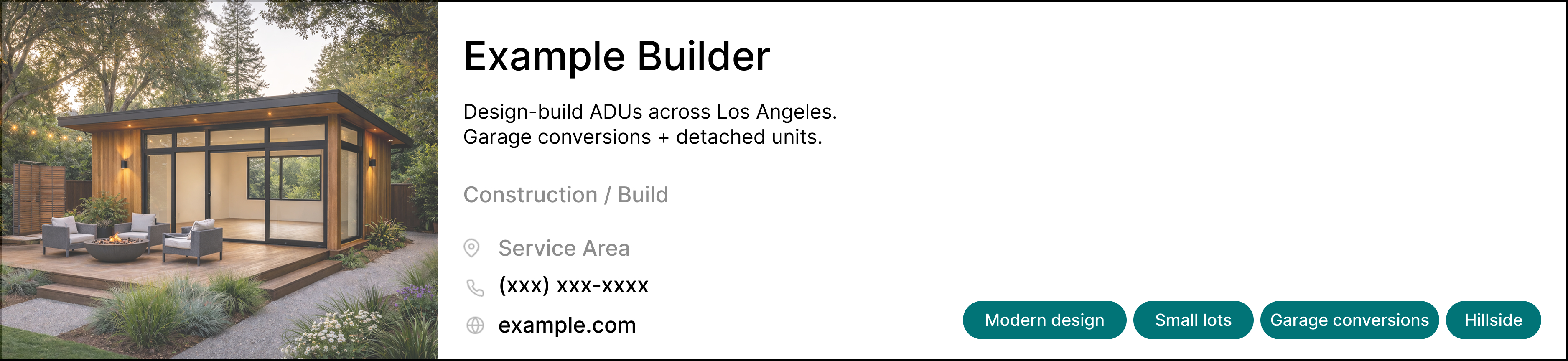 Enhanced listing example